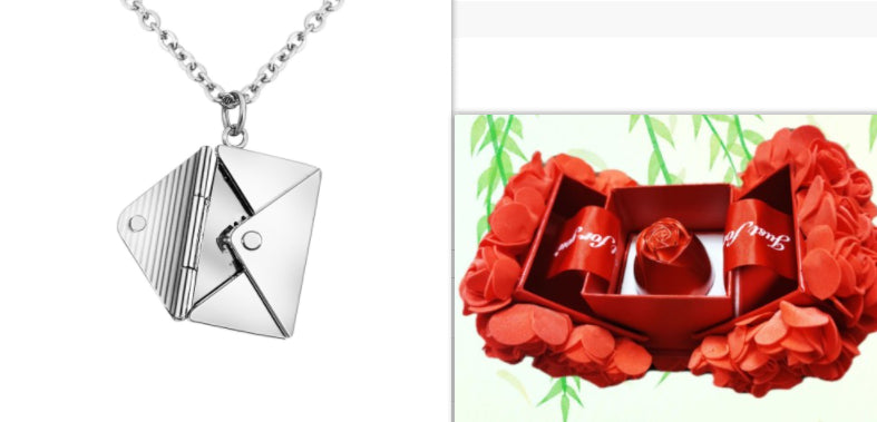 envelope letter necklace