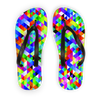 Colorful Geometric Blast Adult Flip Flops