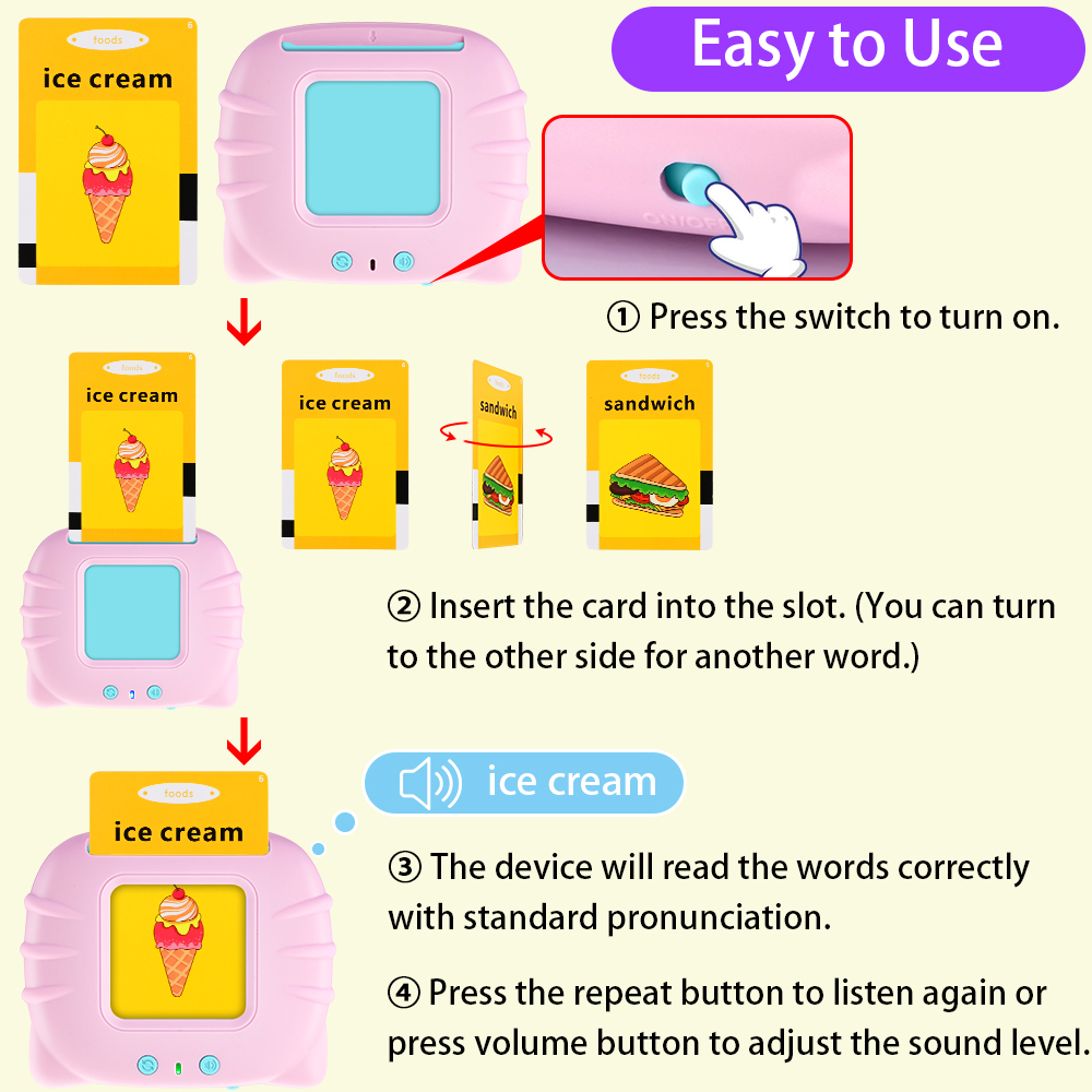 talking flashcards learning toys