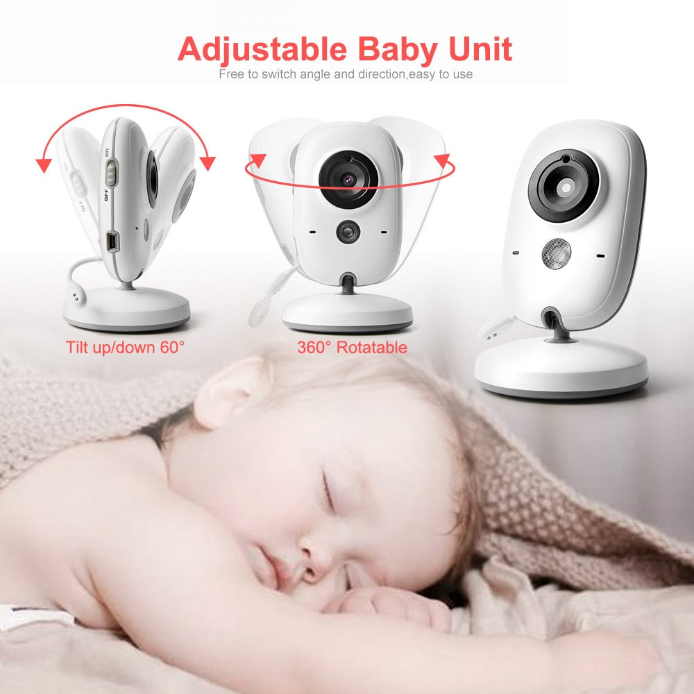 Video Baby Monitor 2.4G Wireless With 3.2 Inches LCD