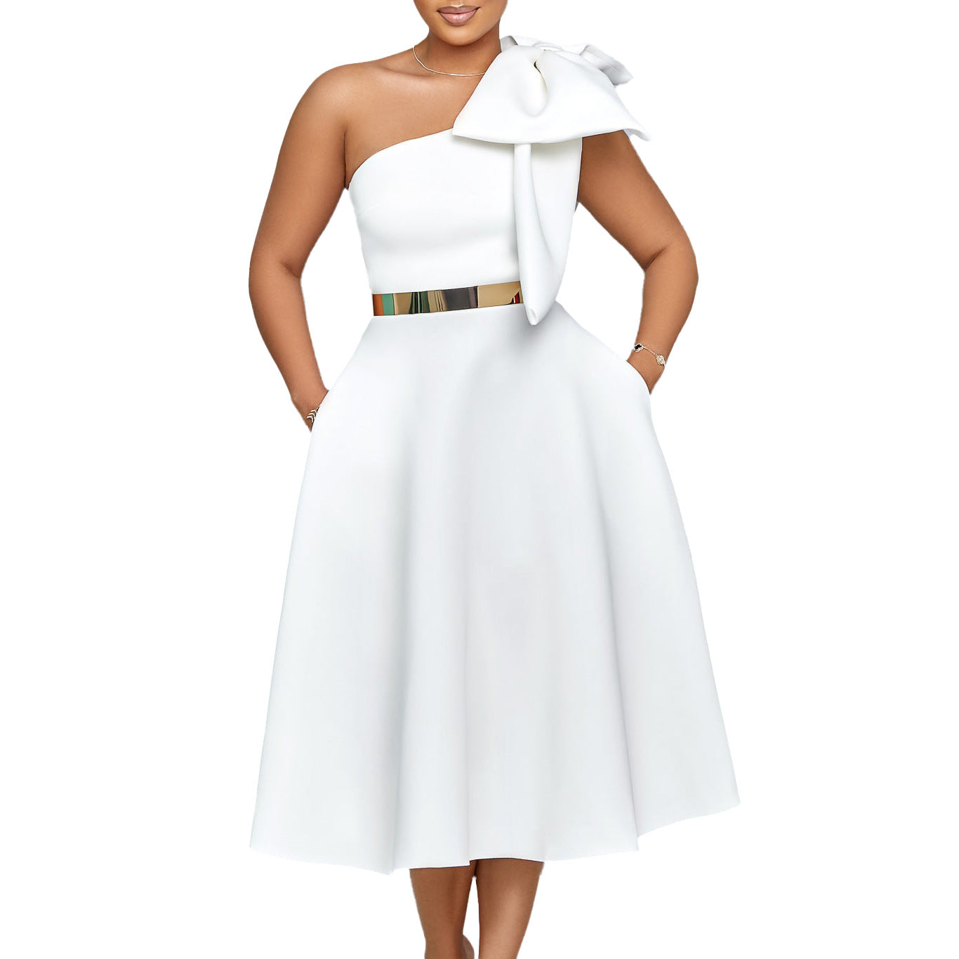 Valentines Day Fashionable Solid-Color Sexy Evening Gown For Women