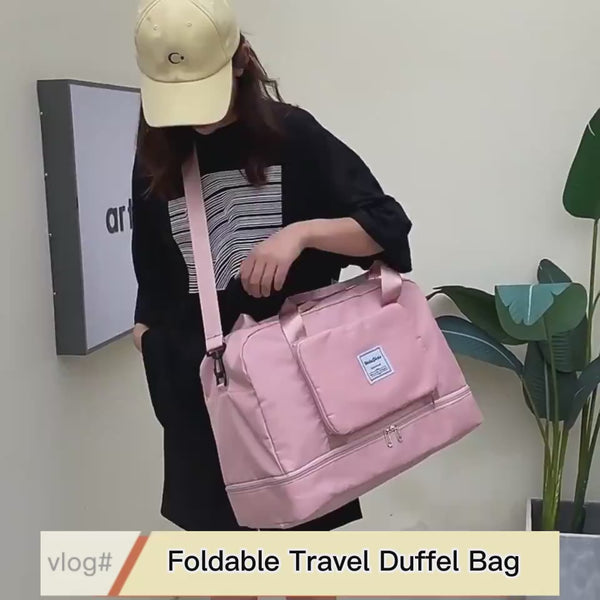 Foldable Travel Duffel Bags Sports Gym Tote Bag Women