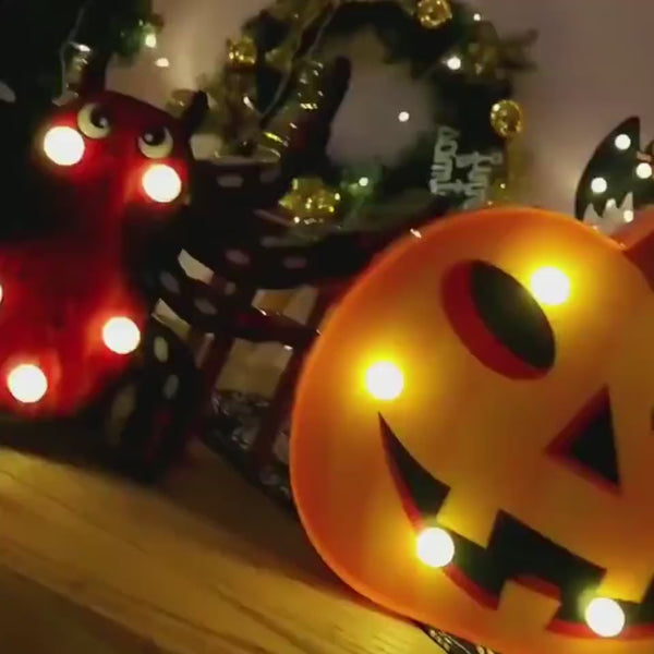 Halloween LED Lights Decoration – Pumpkin, Spider, Bat & Skull Decor