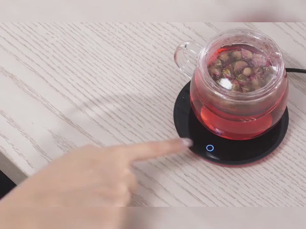 USB Coffee Mug Cup Warmer Milk Tea Water Cup Heating Electric Touch Pad Temperature Adjustable Hot Tea Maker Heater Warmer