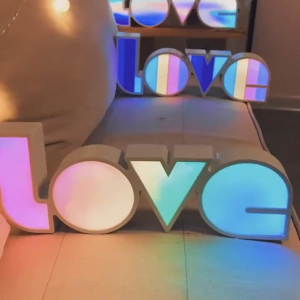 Valentines Day Decor LED LOVE Light Valentines Day Gift For Girlfriend Bithday Wedding Party Decoration Romantic Wedding Decor