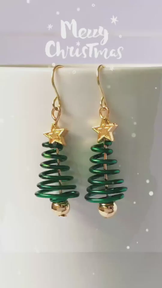 Christmas Earrings Tree Star DIY Earrings