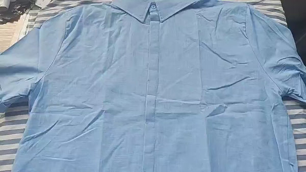 Men's Solid Color Loose Linen Short-sleeved T-shirt
