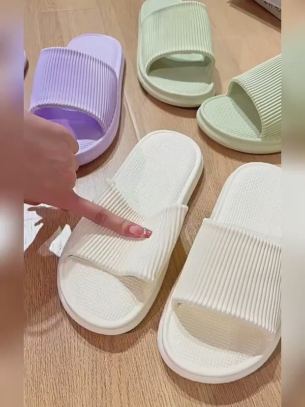 Striped Home Slippers for Men & Women – Soft Anti-Slip