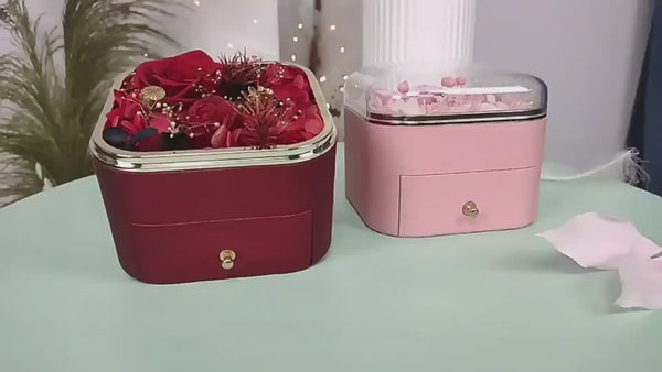 Romantic Rose Drawer Jewelry Box