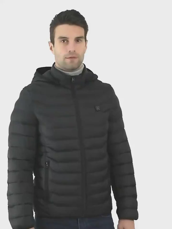 Winter Heated Jacket USB Electric Cotton Coat Zip-up Heater Thermal Clothing Heating Vest For Men