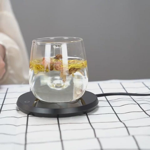 USB Coffee Mug Cup Warmer Milk Tea Water Cup Heating Electric Touch Pad Temperature Adjustable Hot Tea Maker Heater Warmer