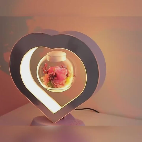 Valentines Day Gift Heart Floating Table LED Night Light Magnetic Levitation Creatives Lamp Desk Lamp Home Decor