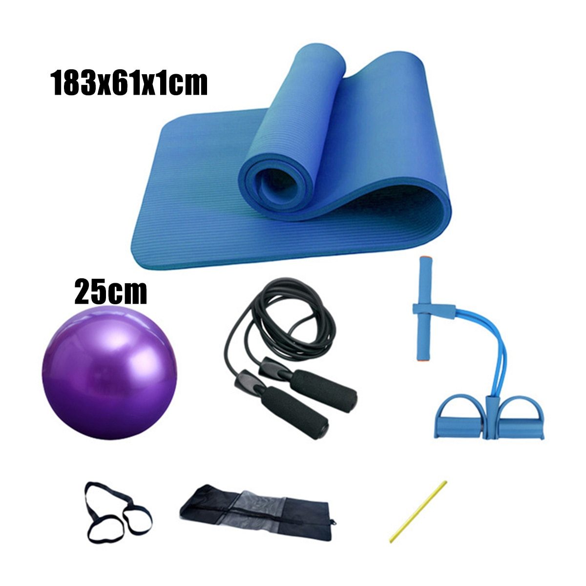Deluxe 5-Piece Yoga & Fitness Exercise Set for Home Workouts