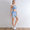 Women's Gradient Sports Set – Seamless Yoga & Gym Tracksuit for Fitness and Jogging